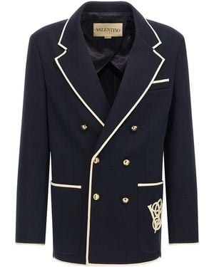 Valentino Garavani Blazer Mit Doppelknopfleiste - Blau
