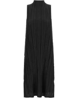 Pleats Please Issey Miyake 'mellow Pleats' Dress - Black