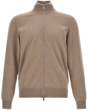 Brunello Cucinelli Zip Cardigan - Brown