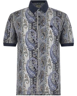 Etro 'arnica Paisley' Polo Shirt - Black