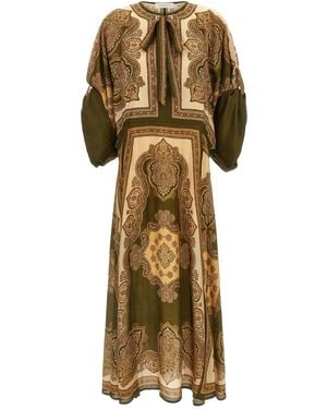 Zimmermann Silk Dress With Paisley Print - Metallic