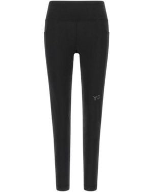Y-3 Leggings 'Run' Con Tasche - Nero
