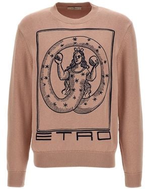 Etro Jumper 'Knitted C-Neck' - Pink