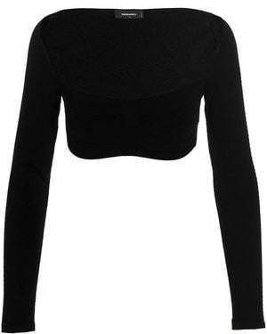 DSquared² Pullover 'Knit Square Neck Top' - Schwarz