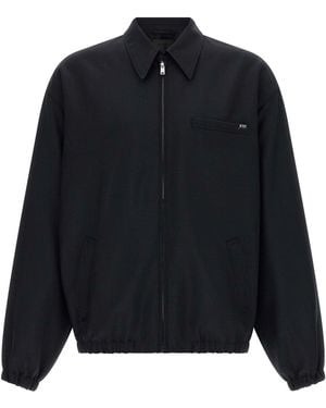 Prada Blouson Aus Schurwolle Und Mohair - Blau