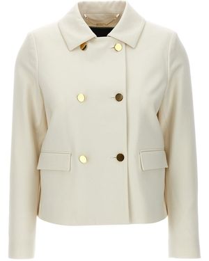 Kiton Blazer 'Cropped Double-Breasted' - Weiß