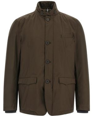 Herno Jacket With Removable Bib - Brown