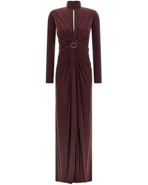 Elisabetta Franchi Abito Lungo Carpet' - Viola