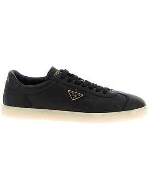 Prada Deer Leather Sneakers - Black