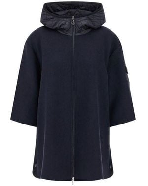 Moncler Cappa Bimateriale - Blu