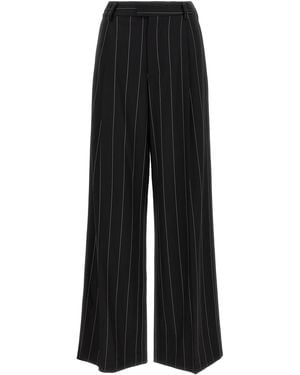 Federica Bonifaci Pinstripe Trousers - Black