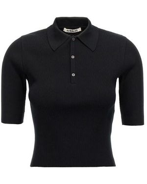 AURALEE Polo Coste - Nero