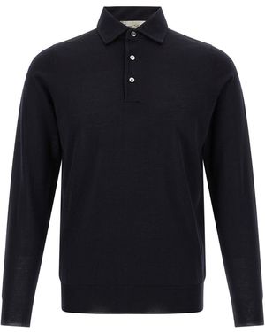 LARMERI STUDIO Knit Polo Shirt - Blue