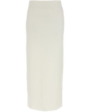 AURALEE Double Face Knit Skirt - White