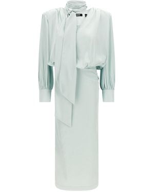 ROTATE BIRGER CHRISTENSEN 'Ruched Long' Dress - Blue