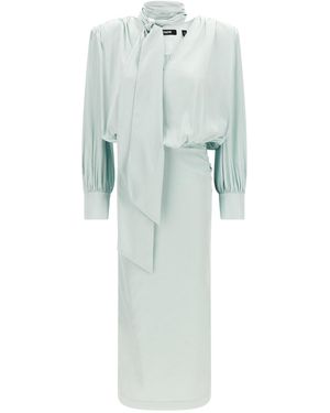 ROTATE BIRGER CHRISTENSEN Rotate Birger Christensen 'Ruched Long' Dress - Blue