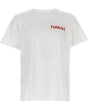 Marni Logo Patch T-shirt - White