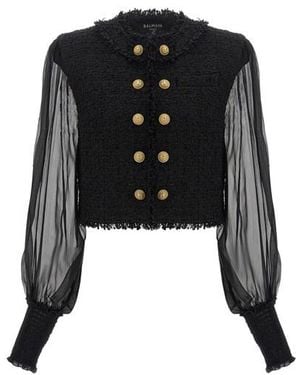 Balmain Blazer Spencer - Nero