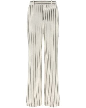 Balmain Striped Trousers - White