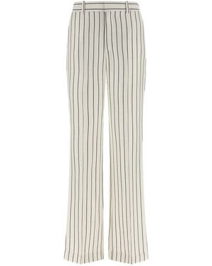 Balmain Striped Trousers - White