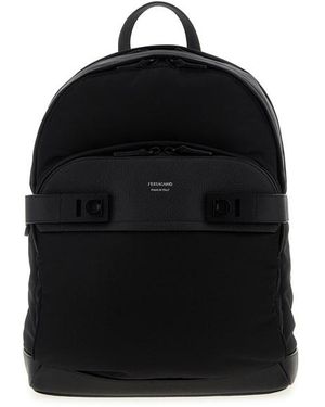 Ferragamo 'twins Nylon' Backpack - Black