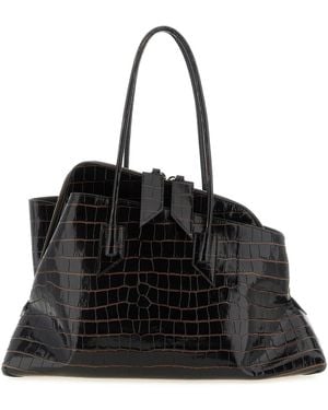 The Attico 'la Passeggiata Medium' Shoulder Bag - Black