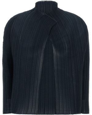 Issey Miyake Cardigan "Wooly Pleats-68" - Blau