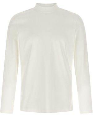 Brunello Cucinelli T-Shirt Mit Kaminausschnitt - Weiß