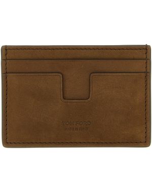Tom Ford 't Line' Card Holder - Brown
