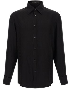 Gucci Gg Fluid Fabric Shirt - Black