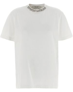 Golden Goose T-Shirt Mit Kristall-Rundhalsausschnitt - Weiß