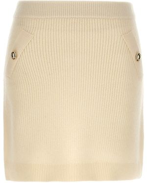 MICHAEL Michael Kors Ribbed Knitted Skirt - Natural