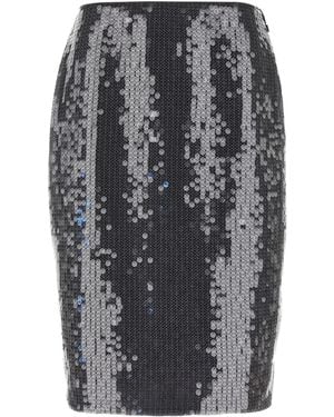 ROTATE BIRGER CHRISTENSEN 'net Sequin Midi' Skirt - Grey