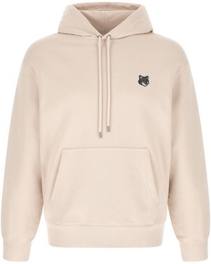 Maison Kitsuné 'fox Head' Hoodie - Natural