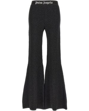 Palm Angels 'Logo Tape Lurex' Trousers - Black