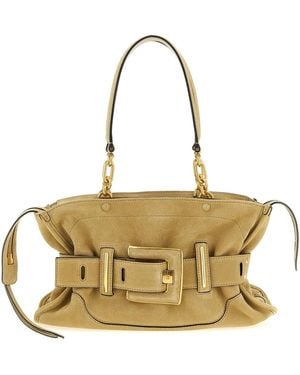 Balmain Borsa A Spalla Con Fibbia Metallica - Metallizzato