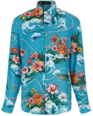Gucci Floral Print Shirt - Blue