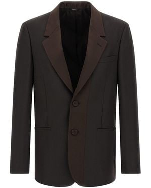 Fendi Crepe Wool Blazer - Black