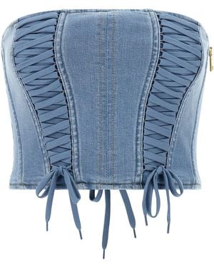 Elisabetta Franchi Bustier Top - Blue