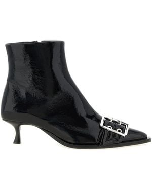 Ganni 'buckle' Ankle Boots - Black