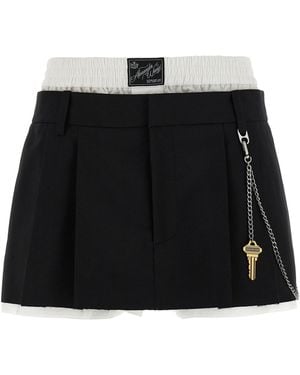 Alexander Wang 'pre-styled Pleated W/chain' Skort - Black