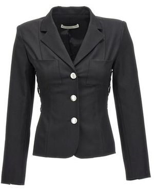 Alessandra Rich Blazer monopetto lacci - Nero