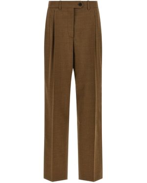 Prada High Waist Trousers - Brown