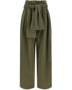 Balmain High Waist Trousers - Green