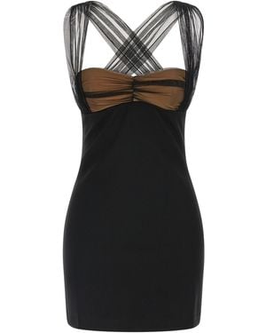 Nensi Dojaka Viscose Short Dress - Black