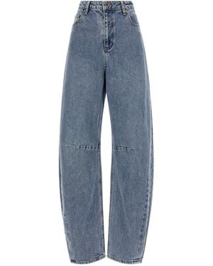 Self-Portrait Barrel Leg' Jeans - Blue