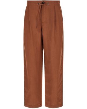 Brunello Cucinelli 'tailored Track' Trousers - Brown