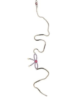 DSquared² Ohrring 'Bow Crystal Long' - Weiß