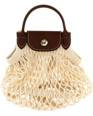 Longchamp Crossbody Bag 'Le Pliage Filet Xs' - Metallic