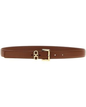 Ferragamo Gancini Gürtel - Weiß